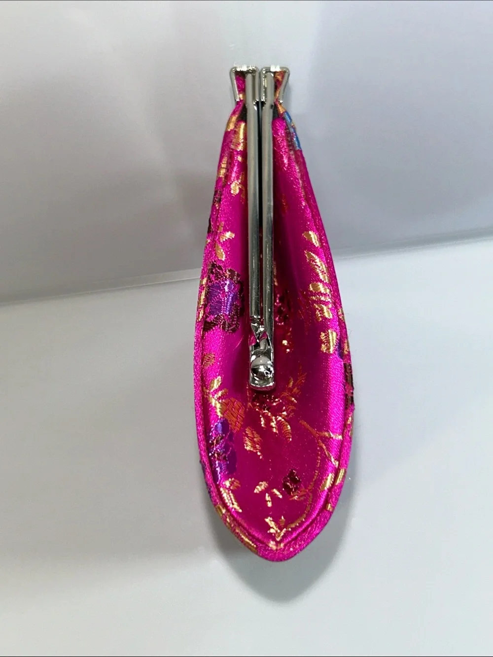Vintage Floral Motif with Brocade Evening Clutch Bag